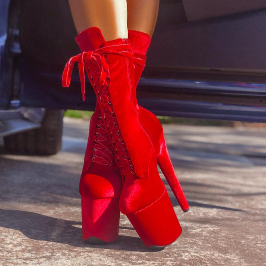 HELLA HEELS BABYDOLL VELVET BAD BLOOD