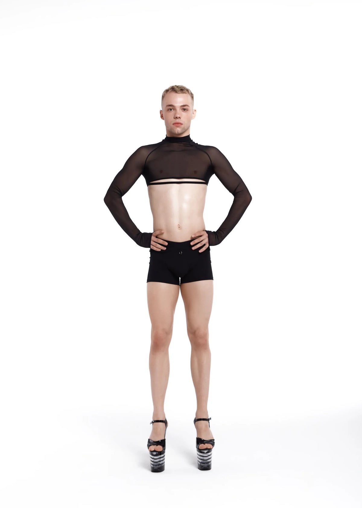 QUEEN - SHORTS KINETIC FOR POLE DANCE – MEN’S, IN STAR BLACK