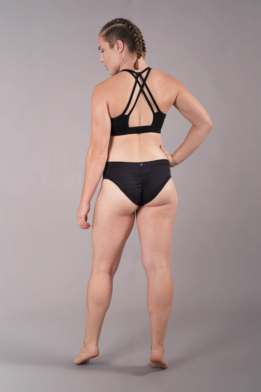 OFF THE POLE CLASSIC SCRUNCH SHORTS- SVART