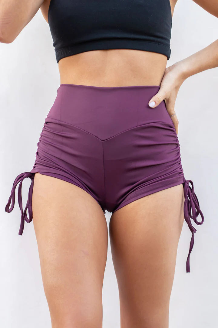 LUNALAE HIGH WAIST DRAWSTRING SHORTS -FLERE FARGER