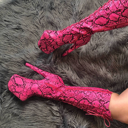 HELLA HEELS NEON JUNGLE FEATHERBOA