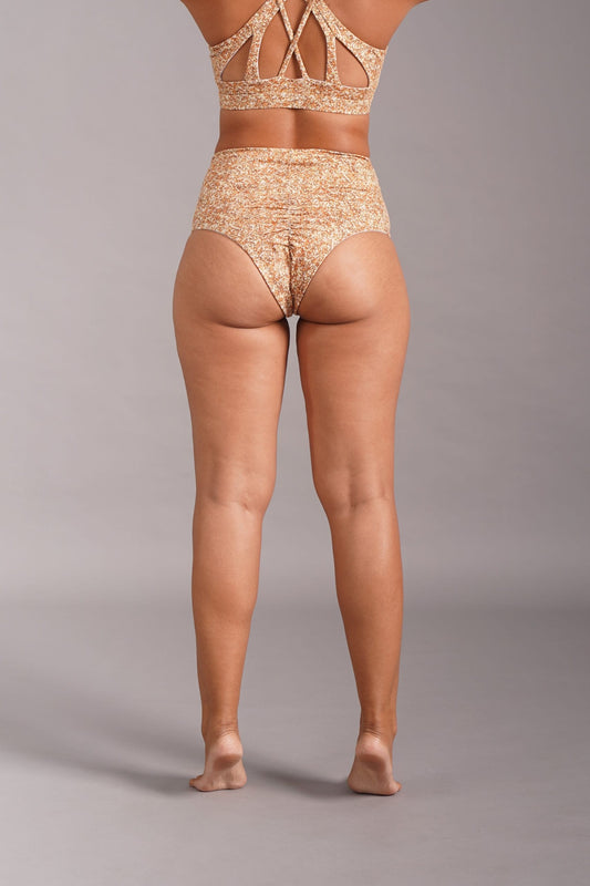 OFF THE POLE SCRUNCH HIGH WAIST SHORTS- GULL