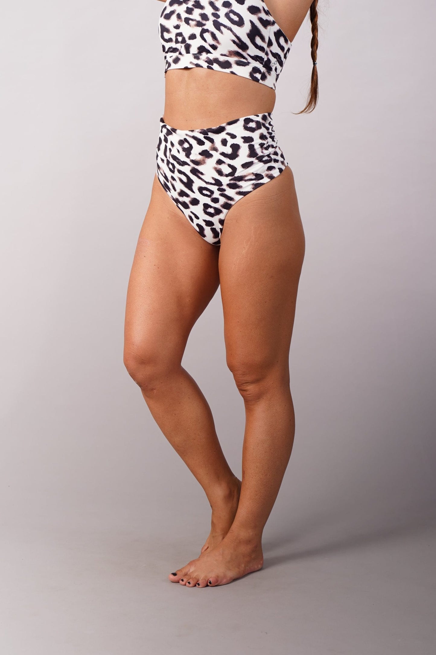 OFF THE POLE SCRUNCH HIGH WAIST SHORTS- LEO
