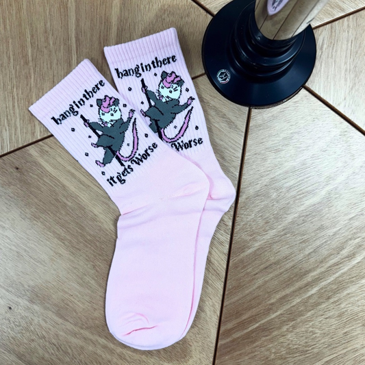POLEBOX - ‘HANG IN THERE IT GETS WORSE’ ATHLETIC SOCKS