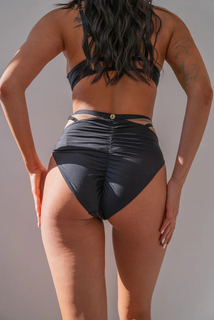 LUNALAE ADELE BOTTOM - MESH CUT OUT HIGH WAIST BOTTOMS FLERE FARGER