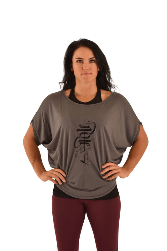 OFF THE POLE BATWING SKJORTE- GRÅ