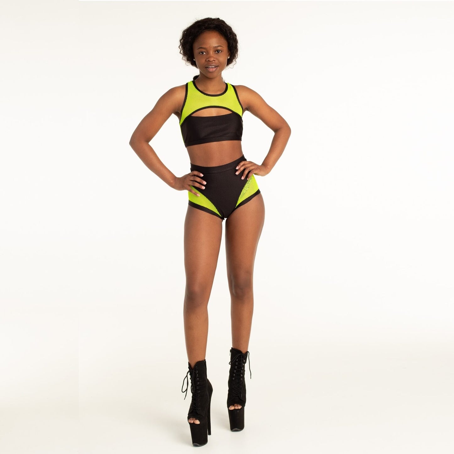 POLERINA- SHORTS- SVART/GUL