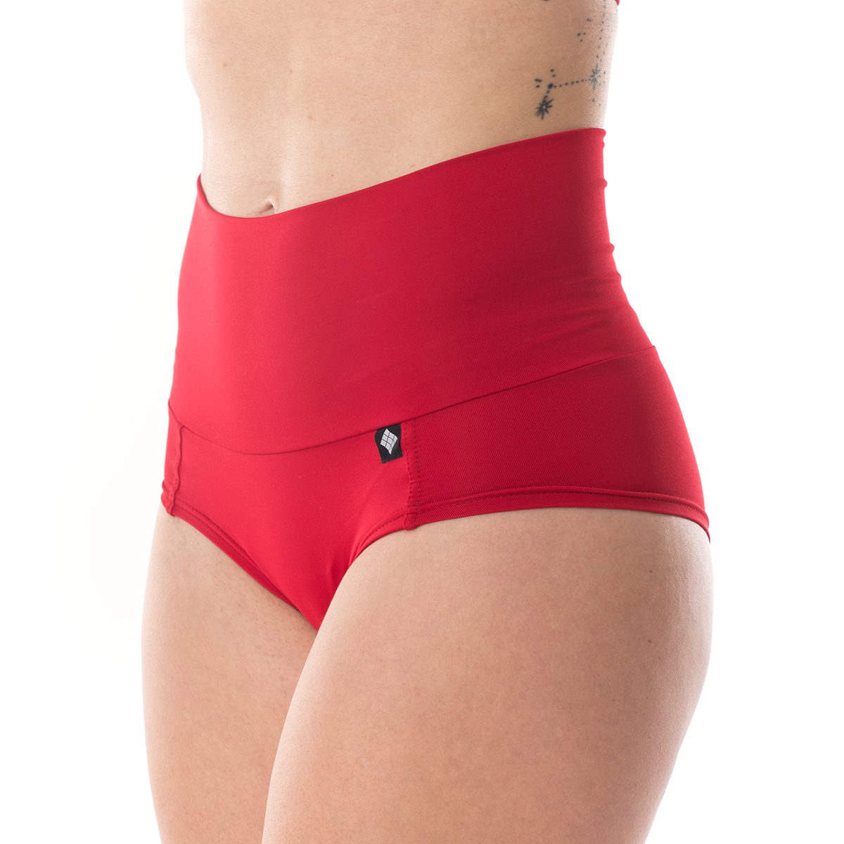 POLEDANCERKA HIGH LOW SHORTS RØD