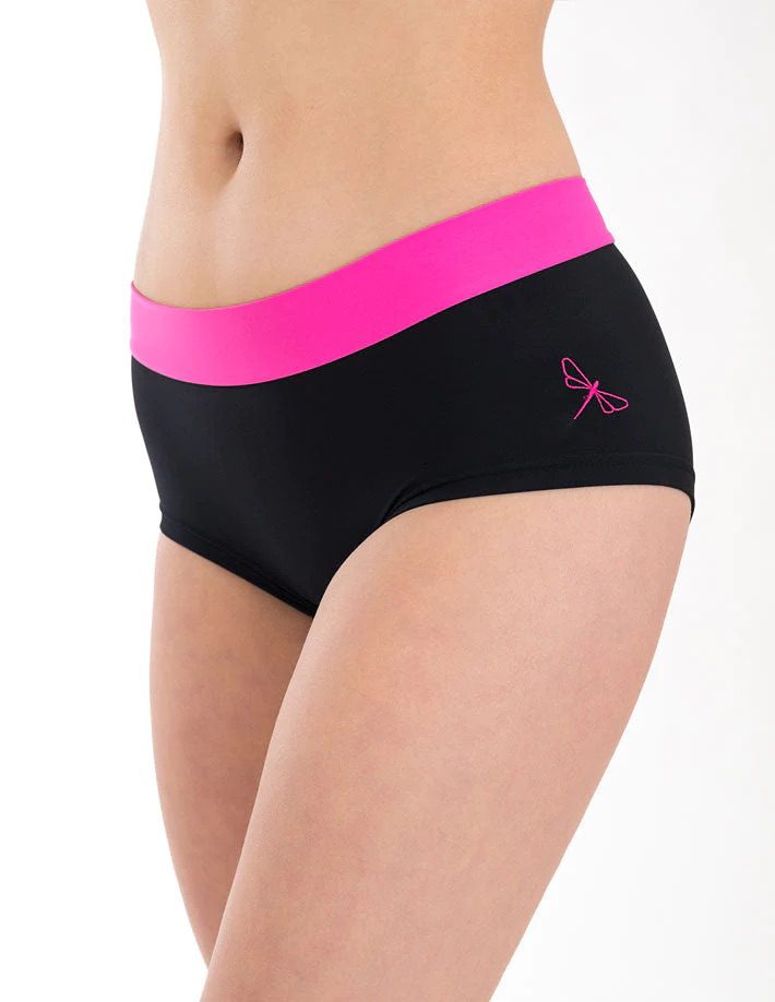 DRAGONFLY- MANDY SHORTS- SVART/ROSA