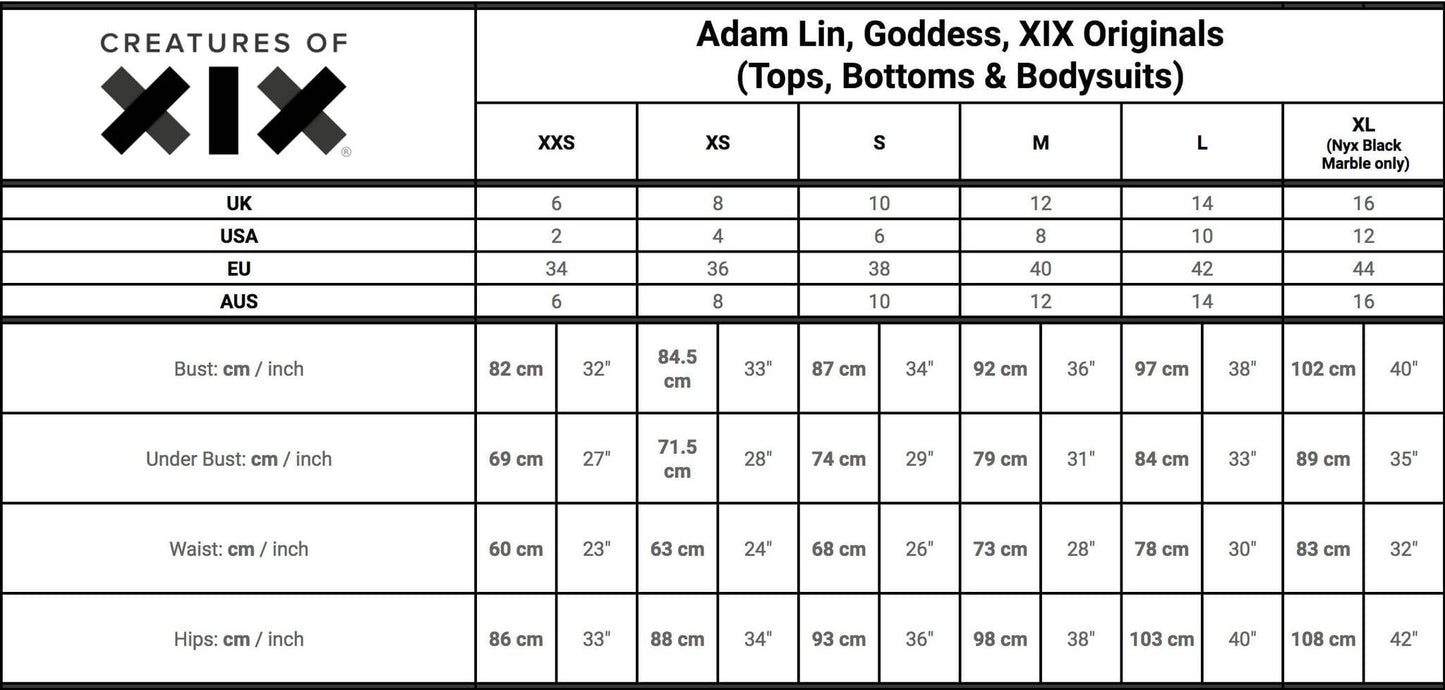 CREATURES OF XIX GODDESS POLE SHORTS - SVART/HVIT