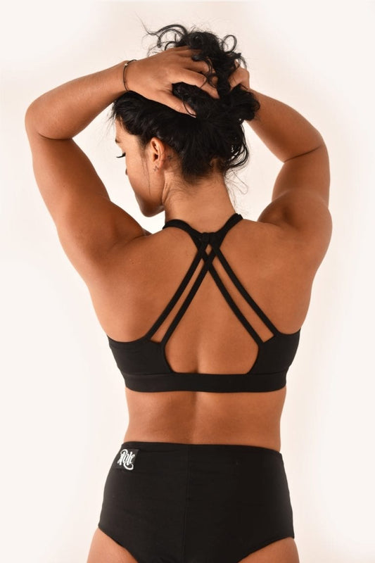 OFF THE POLE EMBOSSED SPORTS BH – SVART