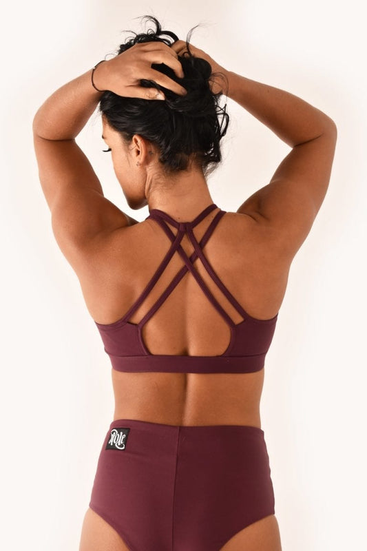 OFF THE POLE EMBOSSED SPORTS BH – BURGUNDER