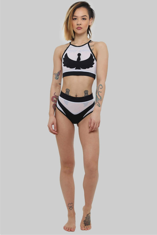 CREATURES OF XIX GODDESS POLE SHORTS - SVART/HVIT