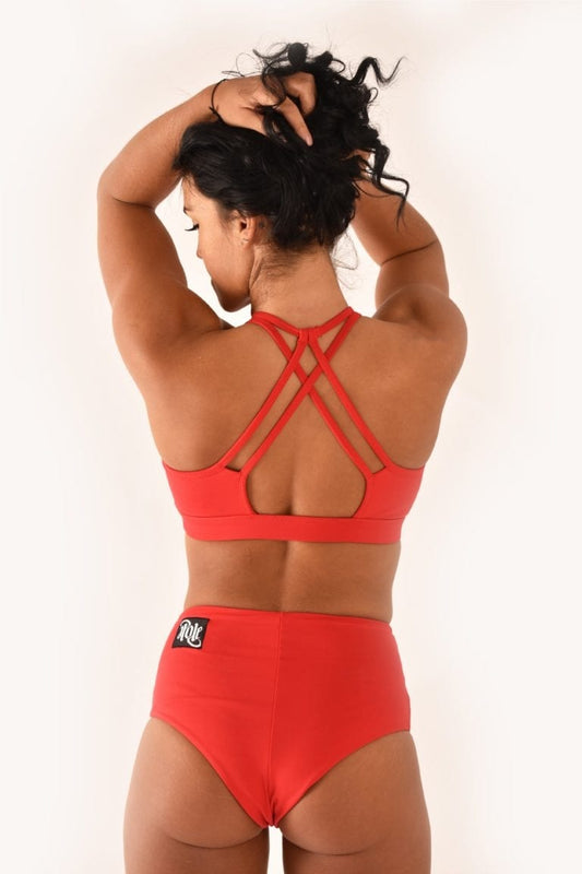 OFF THE POLE EMBOSSED SPORTS BH – RØD