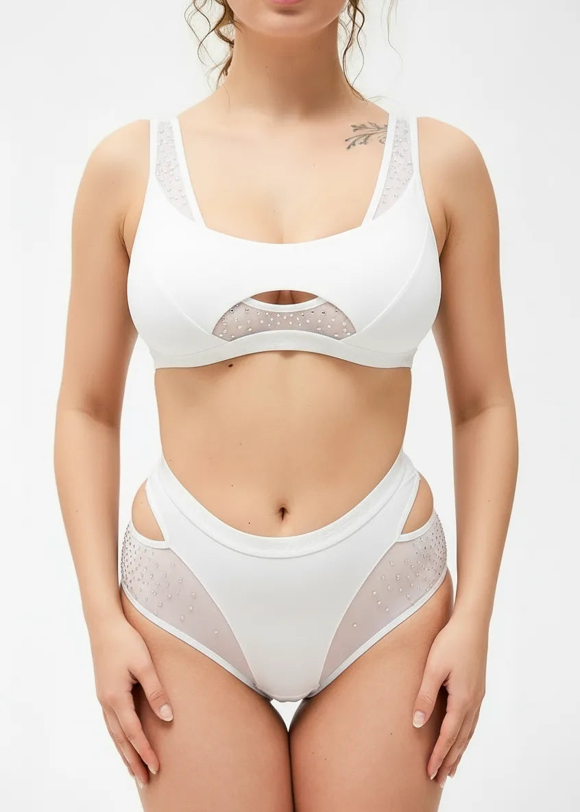 QUEEN - HIGH WAISTED SHORTS WITH MESH – CANDY SHINE - FLERE FARGER
