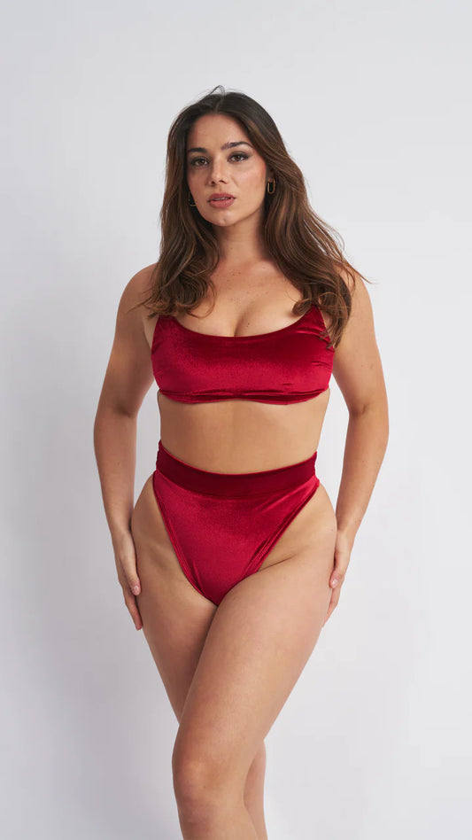 LUNALAE MAY SCRUNCH VELVET - FLERE FARGER