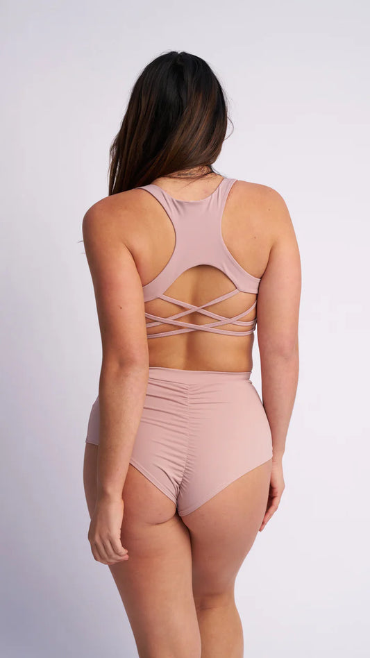 LUNALAE BRIDGET STRAPPY TOP - ROSA
