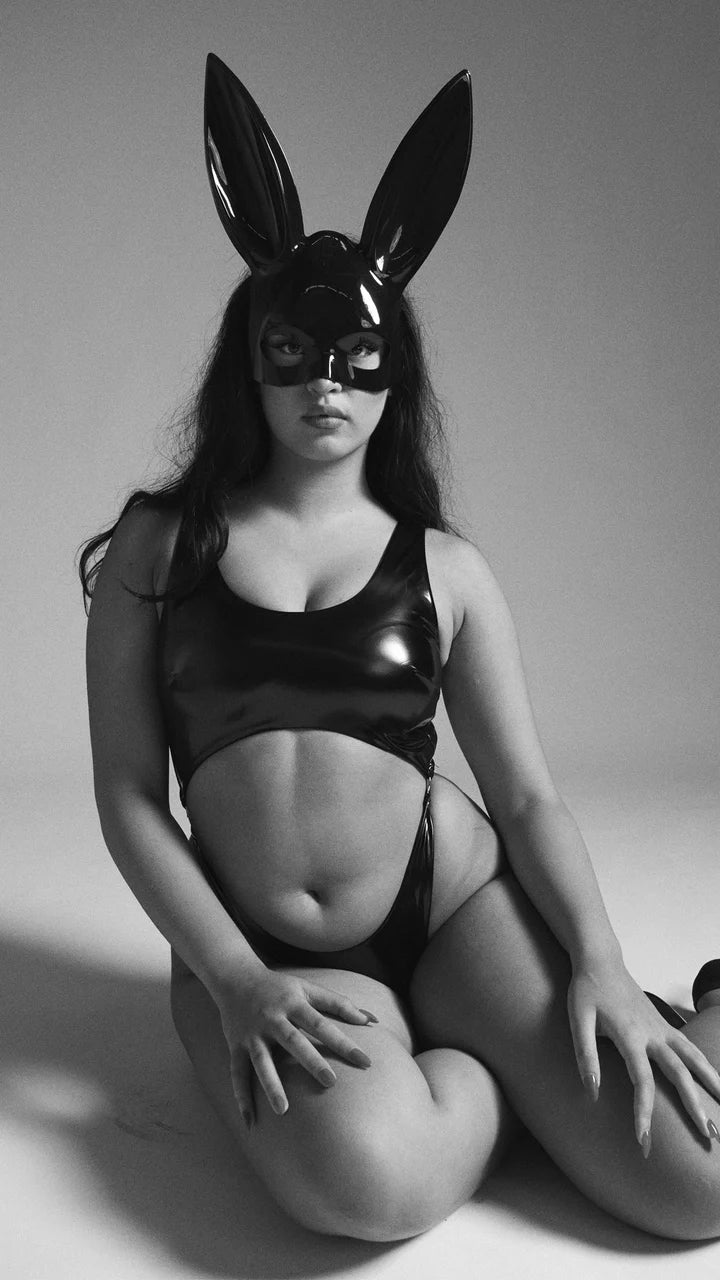 LUNALAE KENZIE HIGH CUT BODYSUIT - PU FLERE FARGER