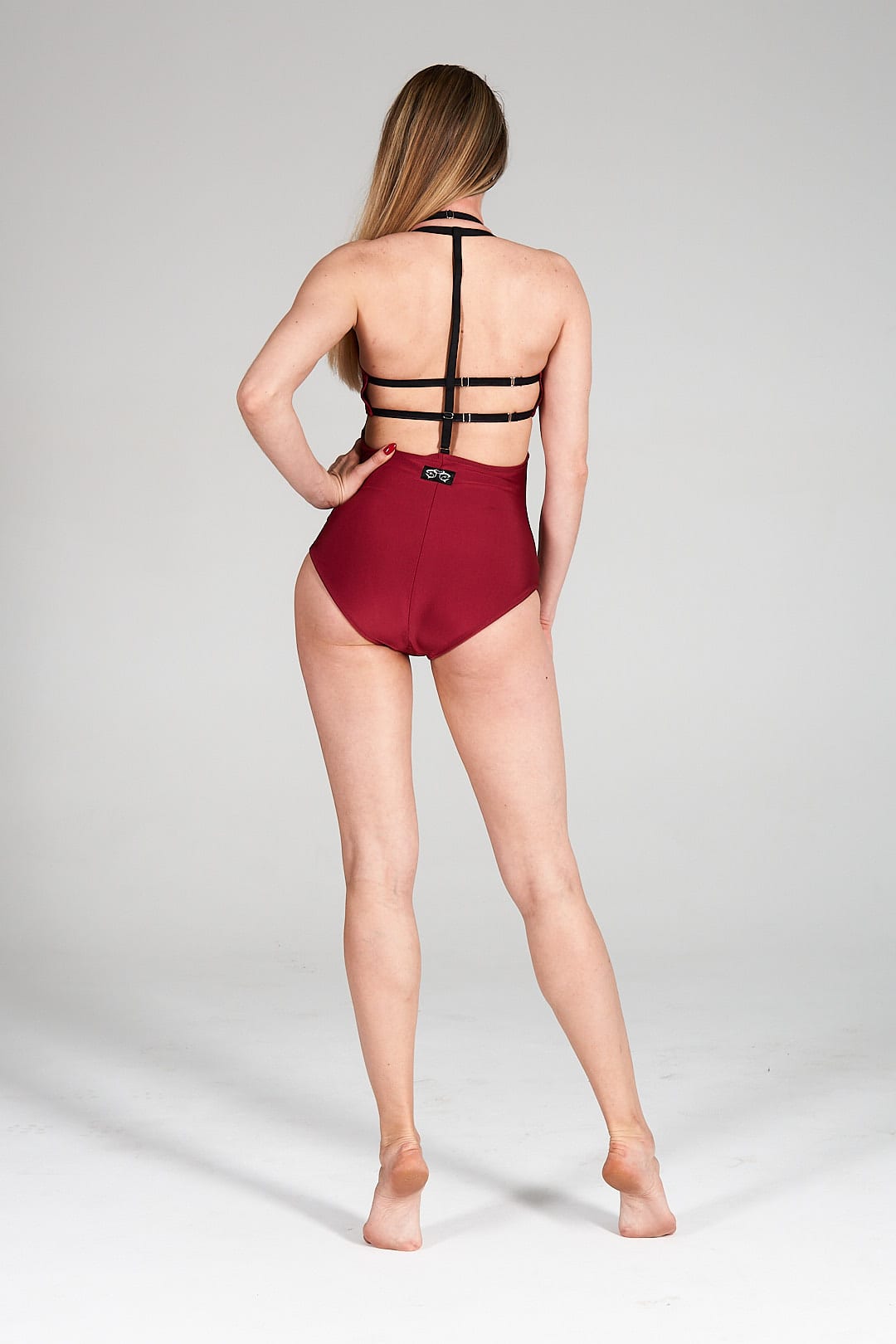 SHARK POLEWEAR- SLING SHORTS- VINRØD/SVART