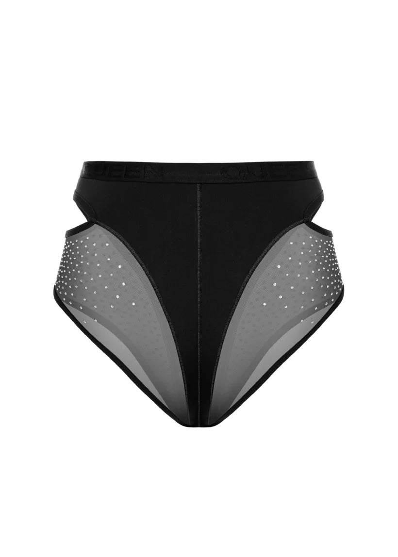 QUEEN - HIGH WAISTED SHORTS WITH MESH – CANDY SHINE - FLERE FARGER