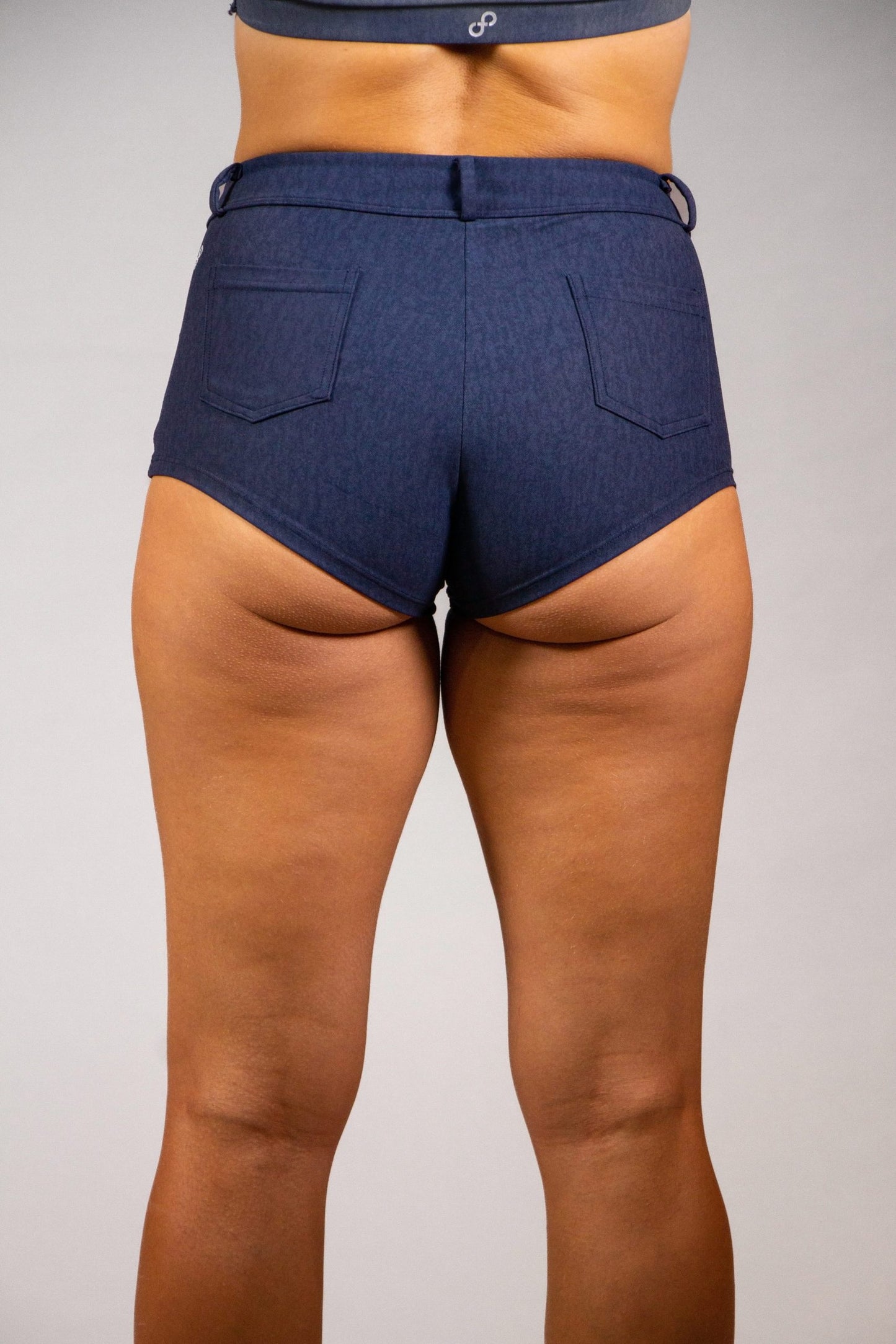 OFF THE POLE DENIM SHORTS- BLÅ