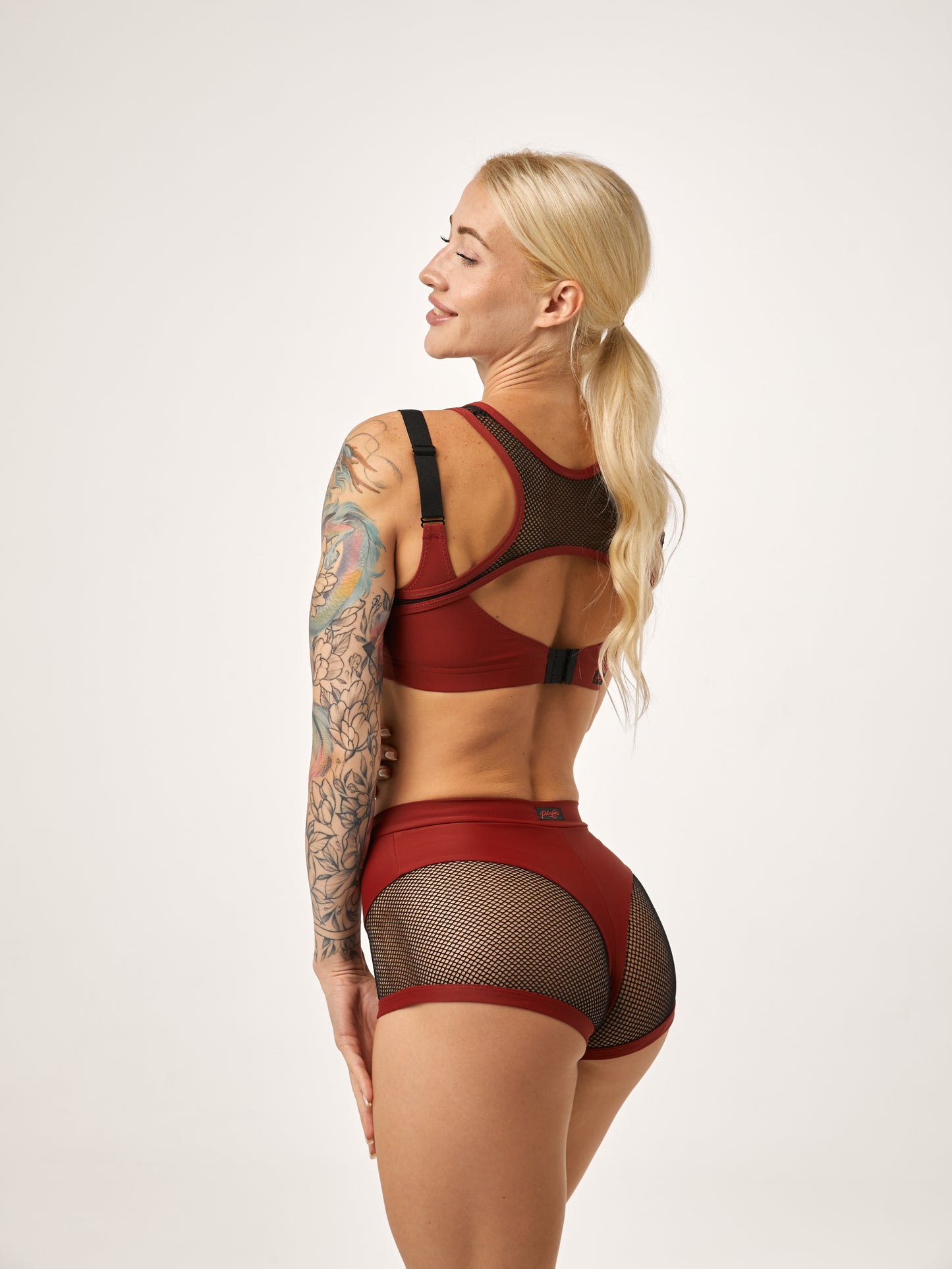 POLERINA-SHORTS- MØRKE  RØD
