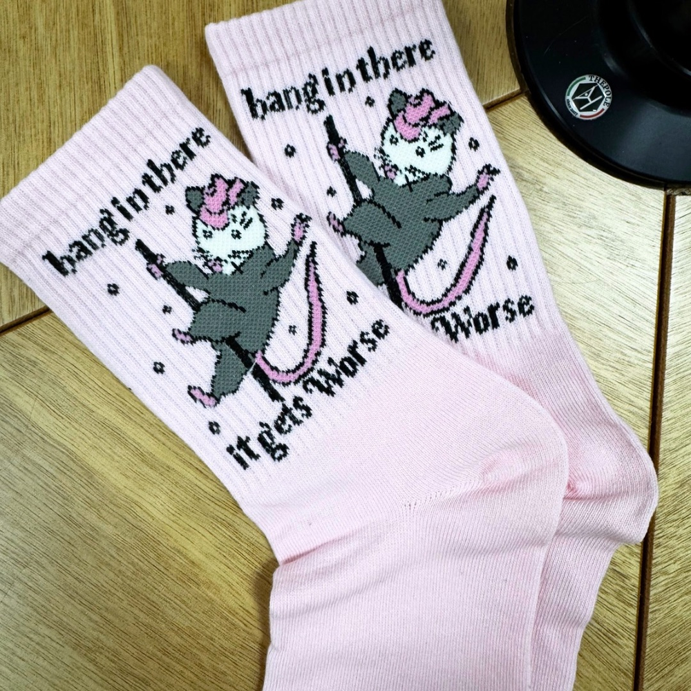 POLEBOX - ‘HANG IN THERE IT GETS WORSE’ ATHLETIC SOCKS
