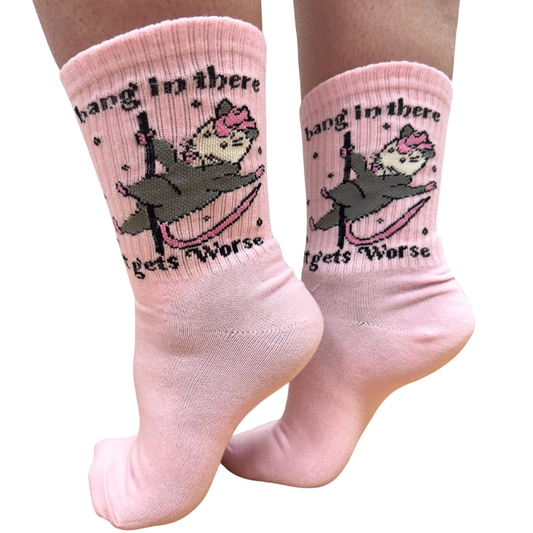 POLEBOX - ‘HANG IN THERE IT GETS WORSE’ ATHLETIC SOCKS