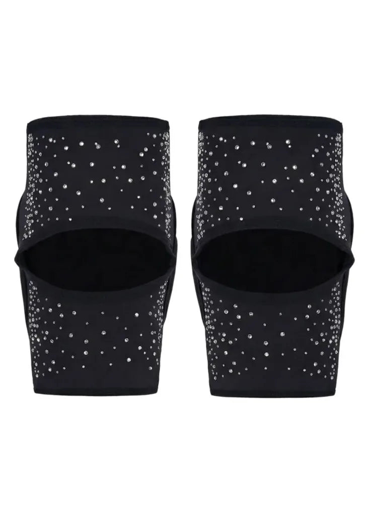 KNEBESKYTTERE SLEEK PRO 4- BLACK SHINY