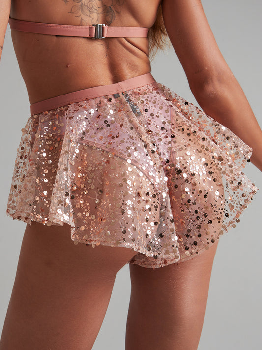 HARNA - SPARKLING FLOW SHORTS - ROSA