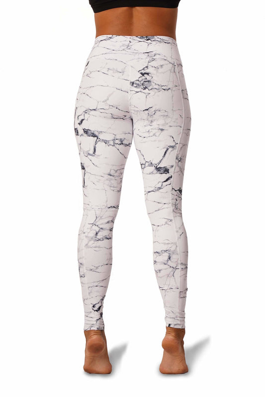OFF THE POLE ICONIC LEGGINGS - HVIT MARMOR