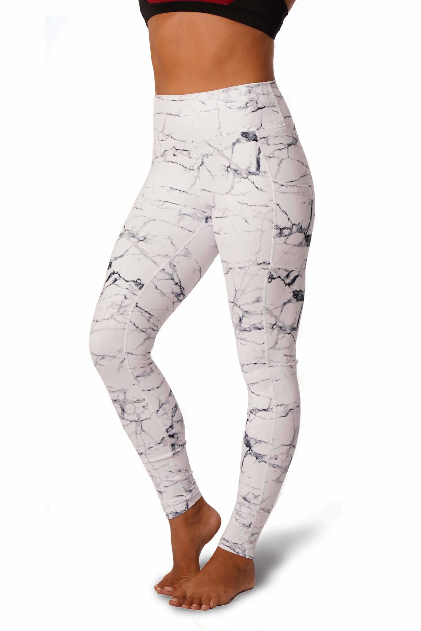 OFF THE POLE ICONIC LEGGINGS - HVIT MARMOR