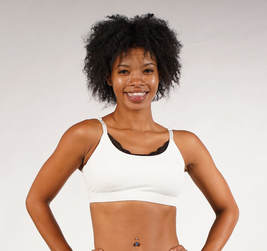 OFF THE POLE LACE TOP HVIT