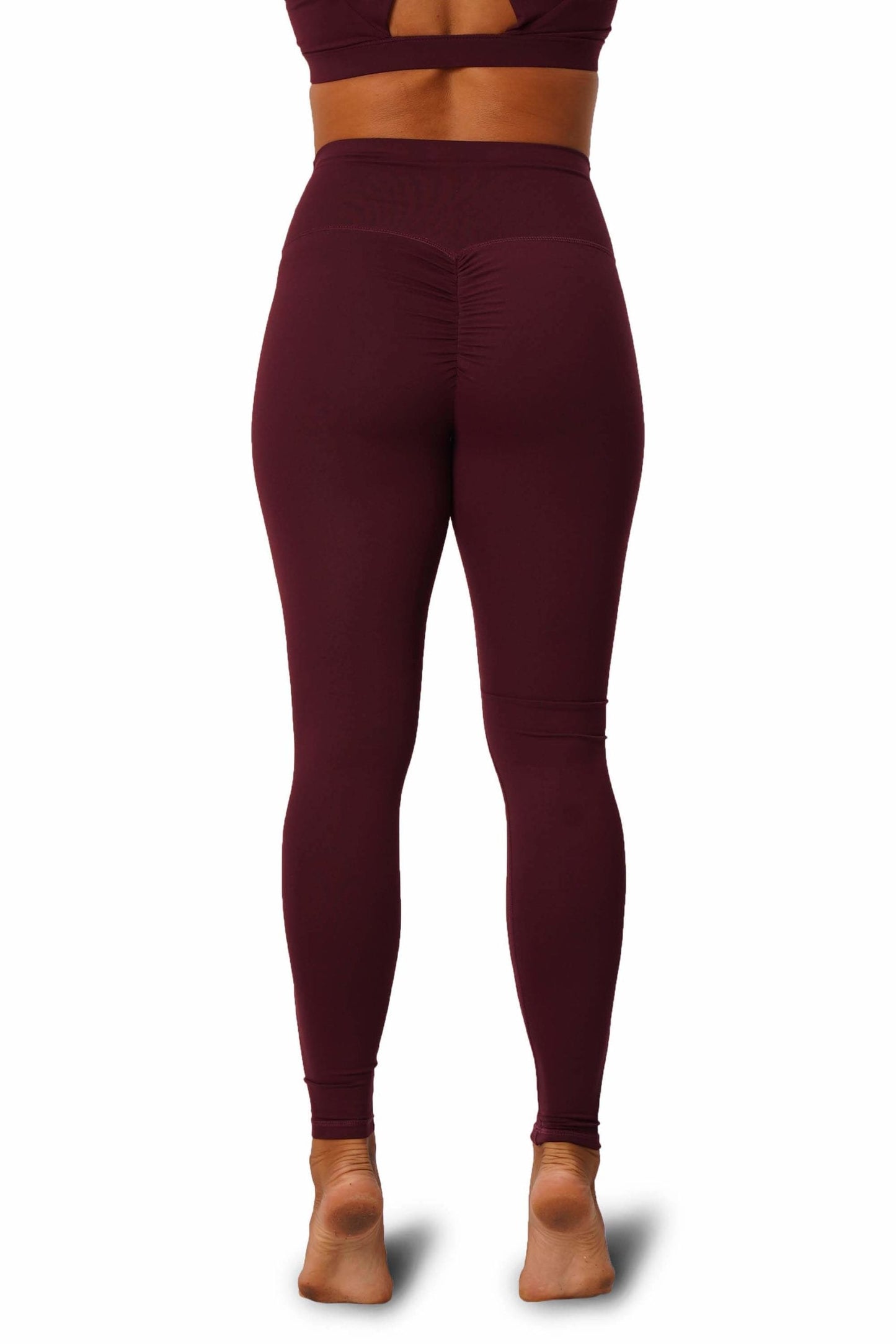 OFF THE POLE SCRUNCH BUTT LEGGINGS - BURGUNDER