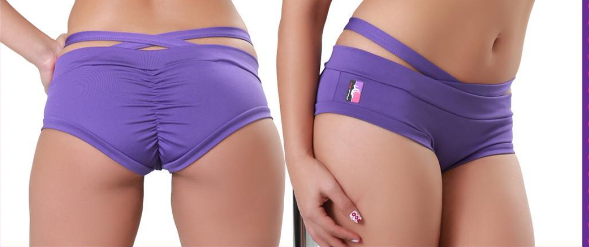 SECOND HAND - BAD KITTY / POLEFIT CRISS CROSS BRAZIL SHORT - RETRO