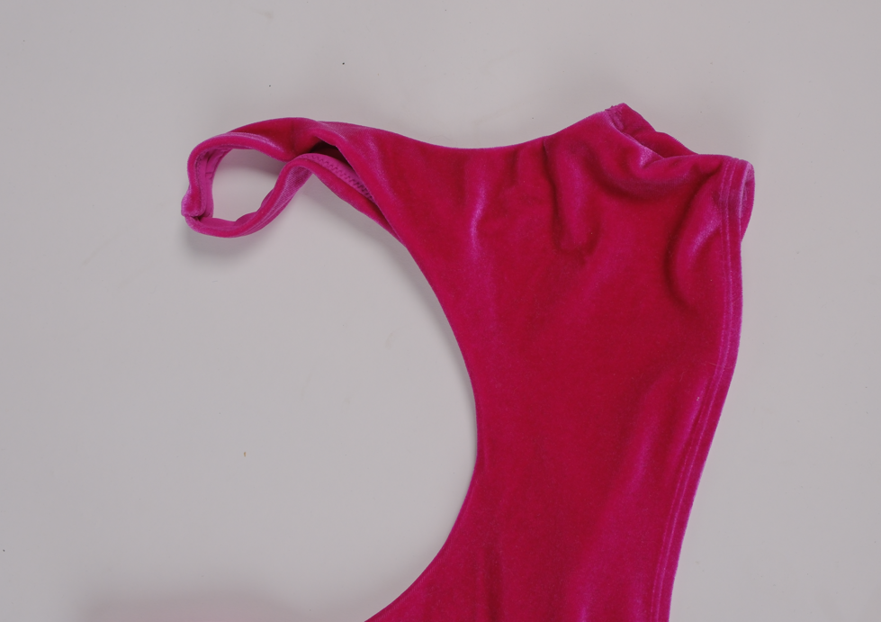 SECOND HAND -ROSA VELOUR TOPP
