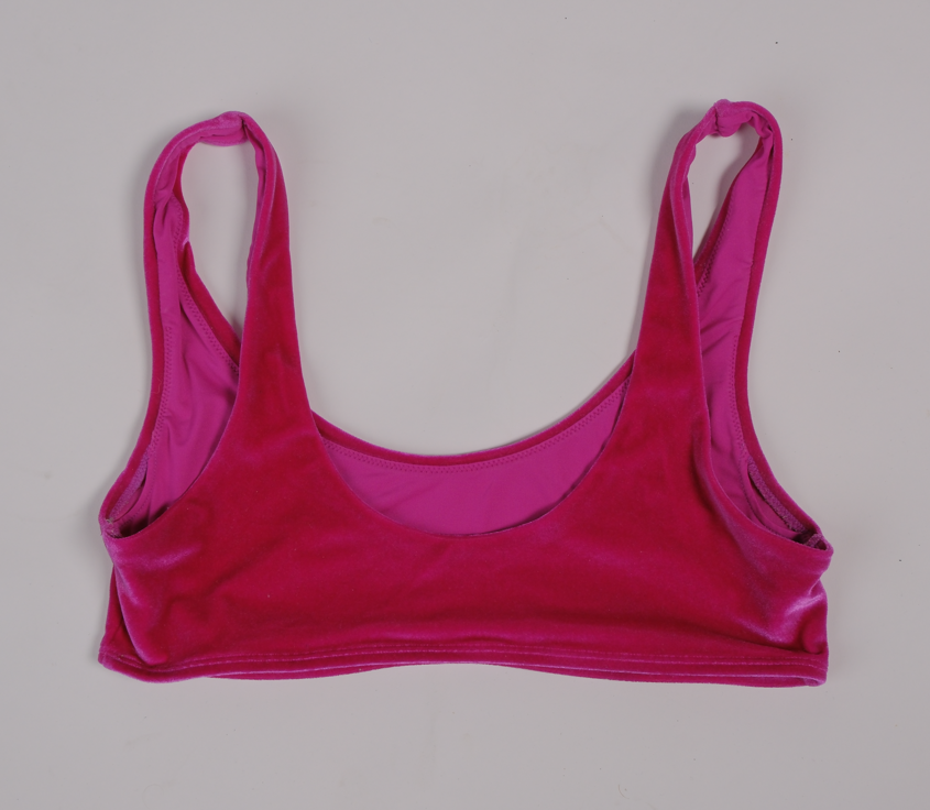 SECOND HAND -ROSA VELOUR TOPP