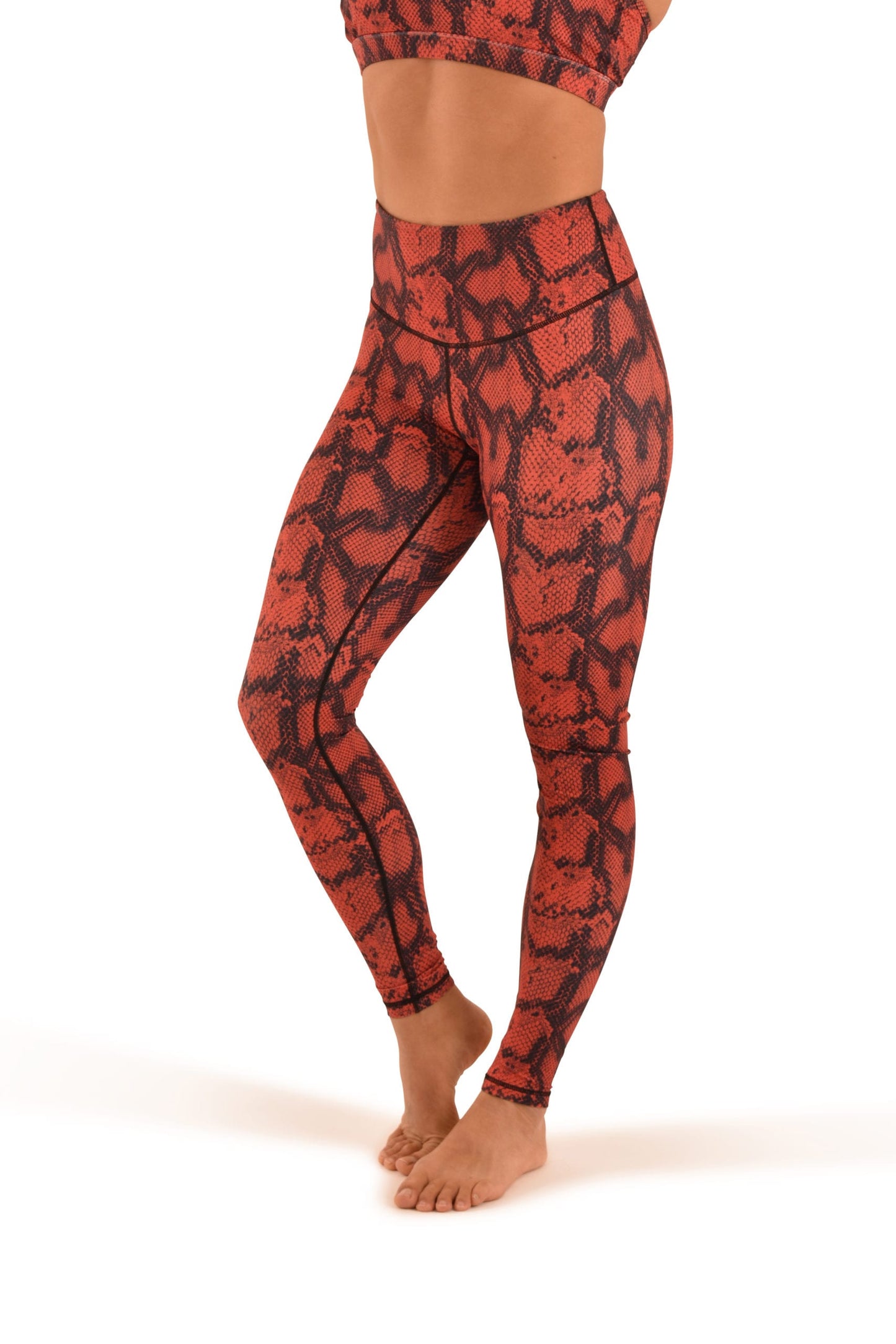 OFF THE POLE LEGGINGS- SNAKEPRINT ORANGE