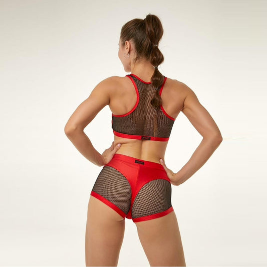 POLERINA- SHORTS- SVART/RØD