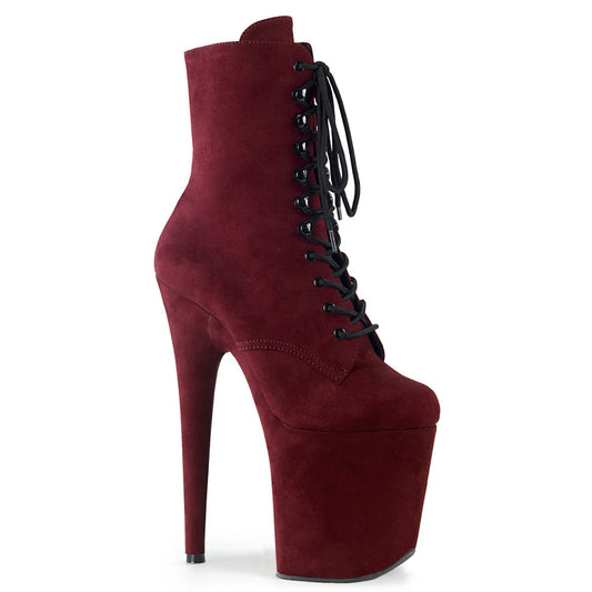 PLEASER FLAMINGO 1020 BURGUNDER FAUX SUEDE 20,3/8"