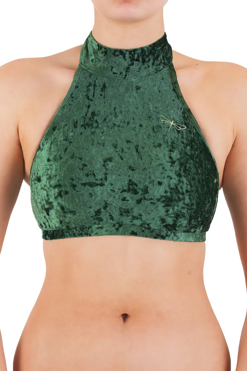 DRAGONFLY- LISETTE- TOP EMERALD VELVET