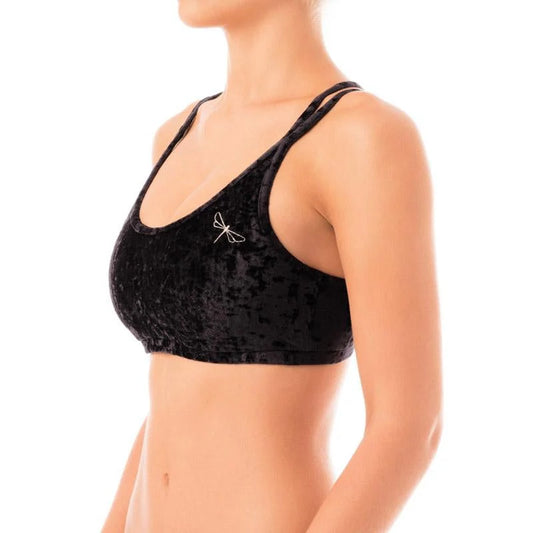 DRAGONFLY- NICOLE TOP- BLACK VELVET