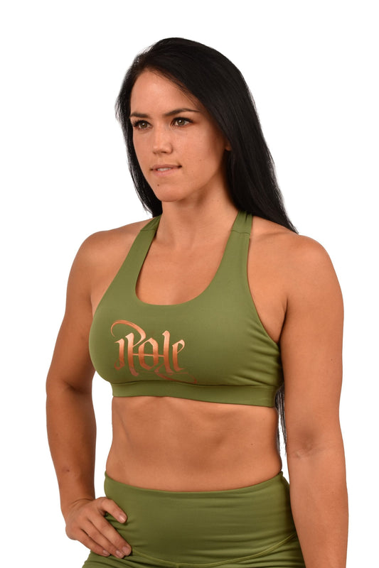 OFF THE POLE SIGNATURE SPORTS BH – KHAKI / COPPER ROSE