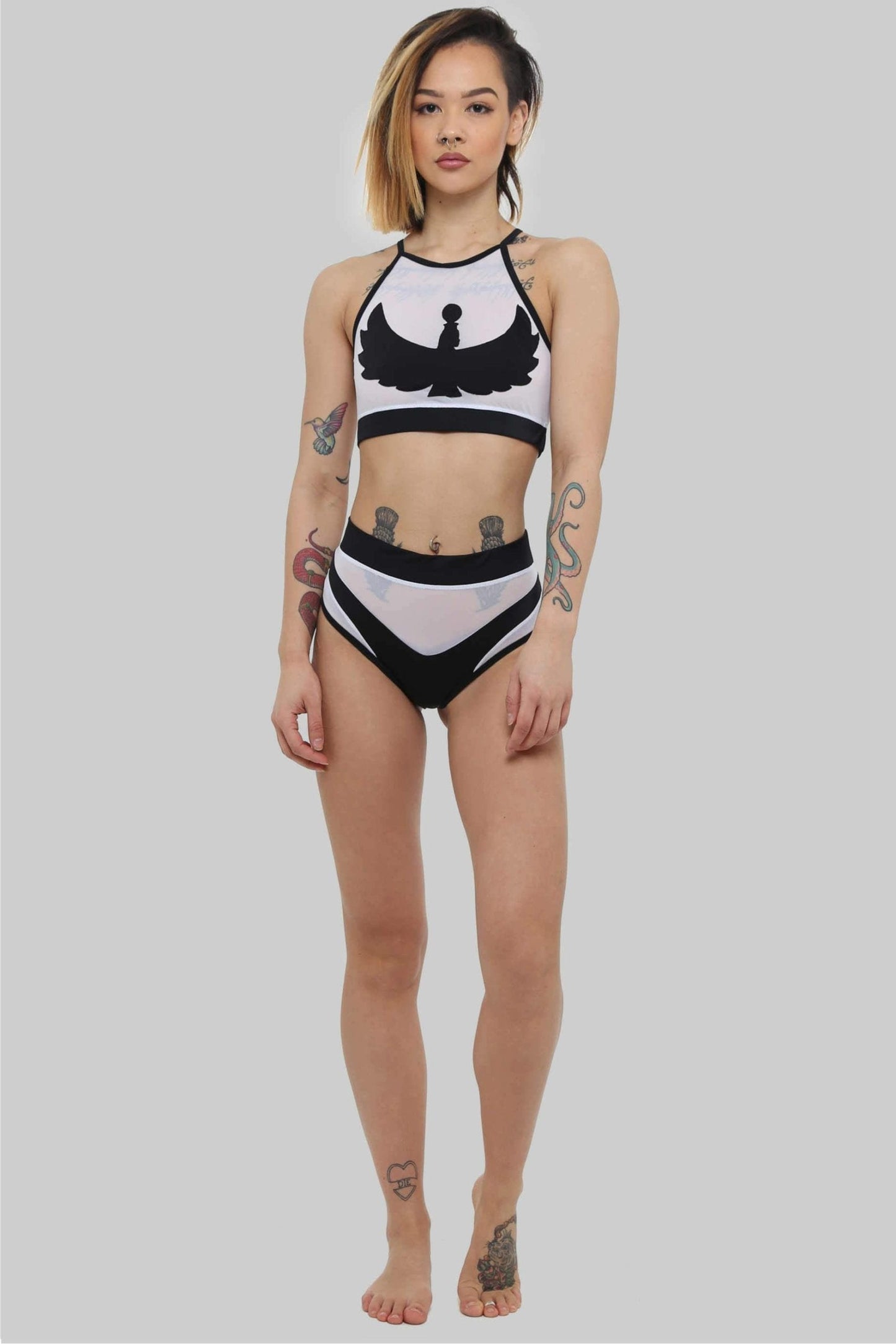 CREATURES OF XIX GODDESS POLE SHORTS - SVART/HVIT