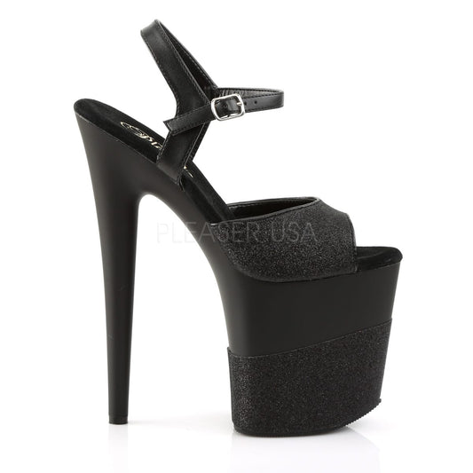 PLEASER FLAMINGO 809 SVART GLITTER - 20.3 cm / 8"