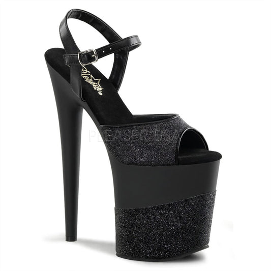 PLEASER FLAMINGO 809 SVART GLITTER - 20.3 cm / 8"