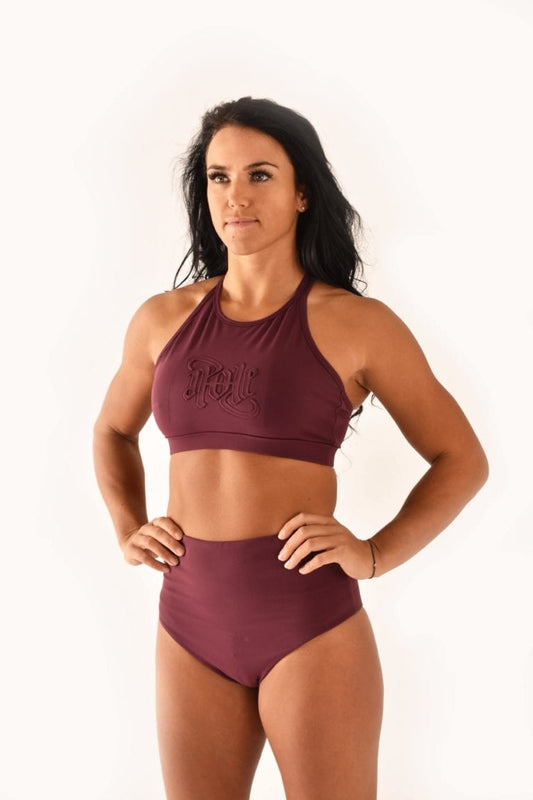OFF THE POLE EMBOSSED SPORTS BH – BURGUNDER