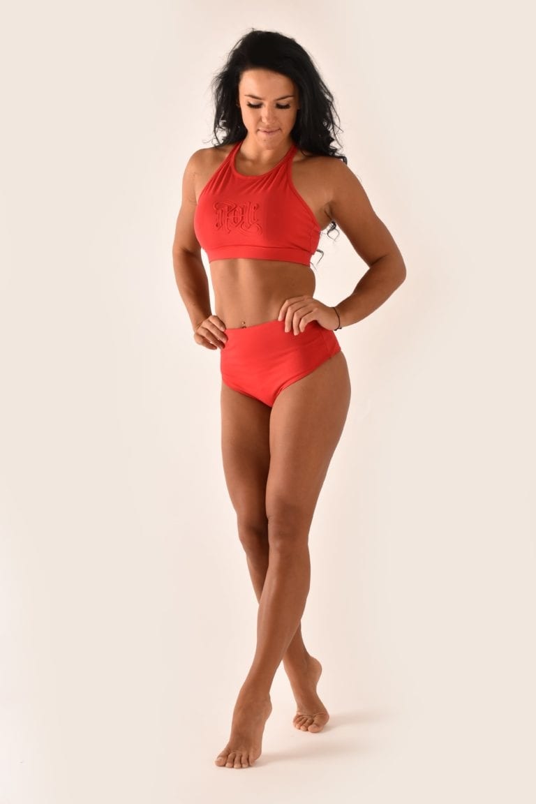 OFF THE POLE EMBOSSED SPORTS BH – RØD
