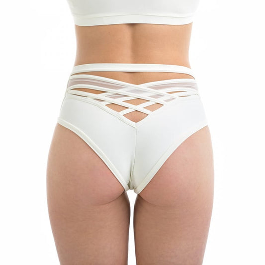 POLEDANCERKA X HIGH LEG SHORTS HVIT